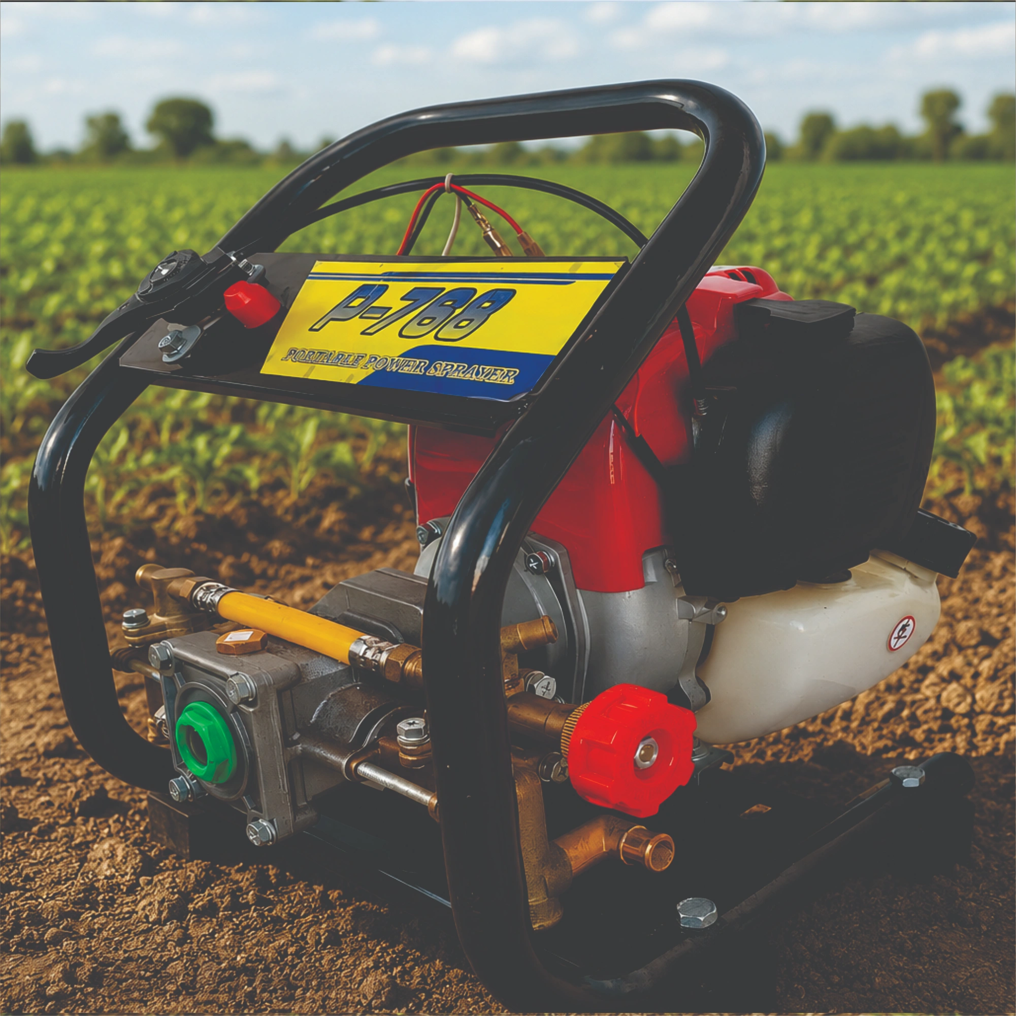 FARMIC Portable Power Sprayer FC-PPS4-35 | 35 cc 4 Stroke Engine, Pressure Pump for Gardening, Cleaning