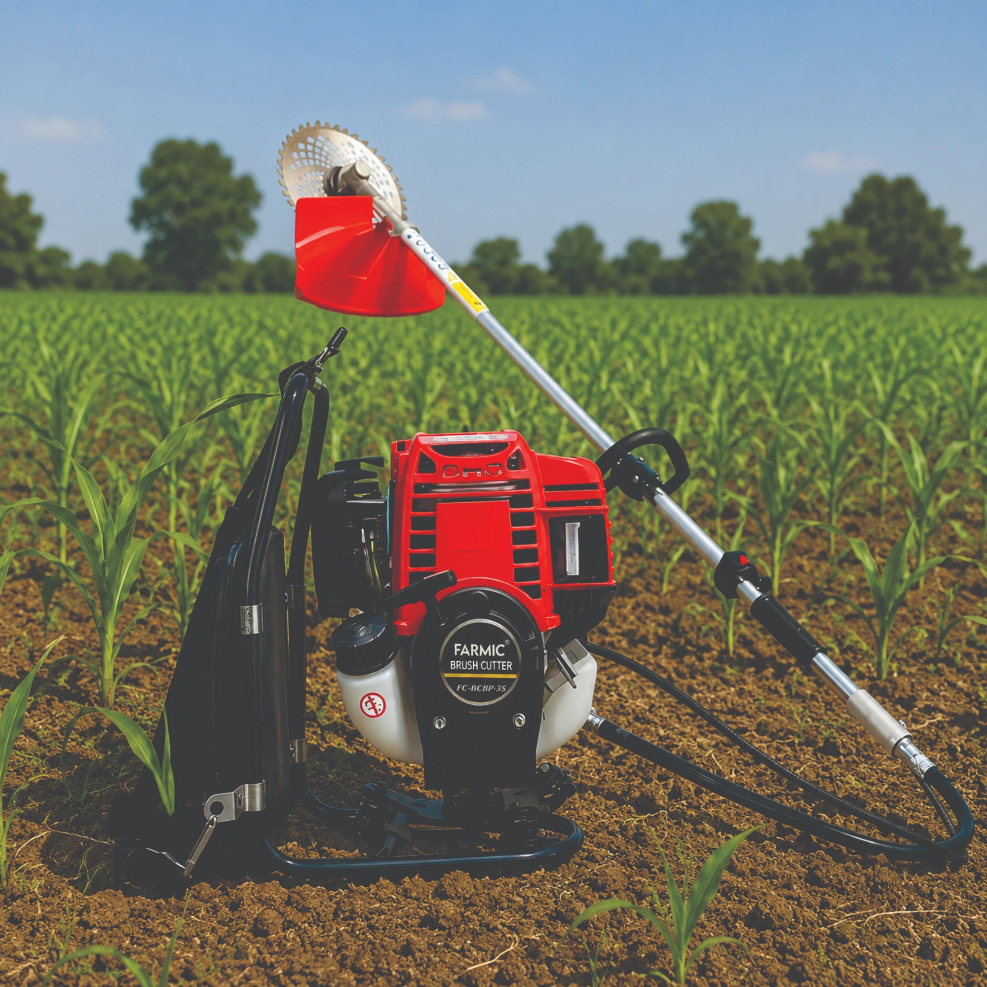 FARMIC FC-BCBP-35 Back-pack crop cum grass cutter | 35cc 4-Stroke Engine