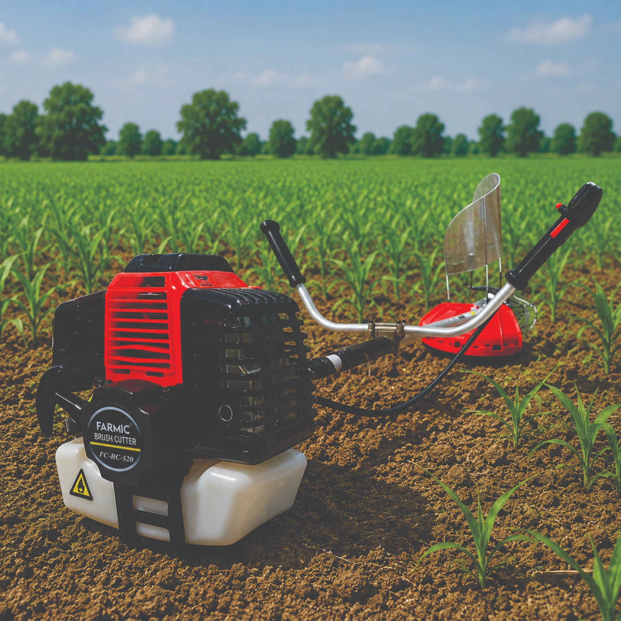 FARMIC FC-BC-520 Side Pack Brush Cutter | 52cc Petrol Engine