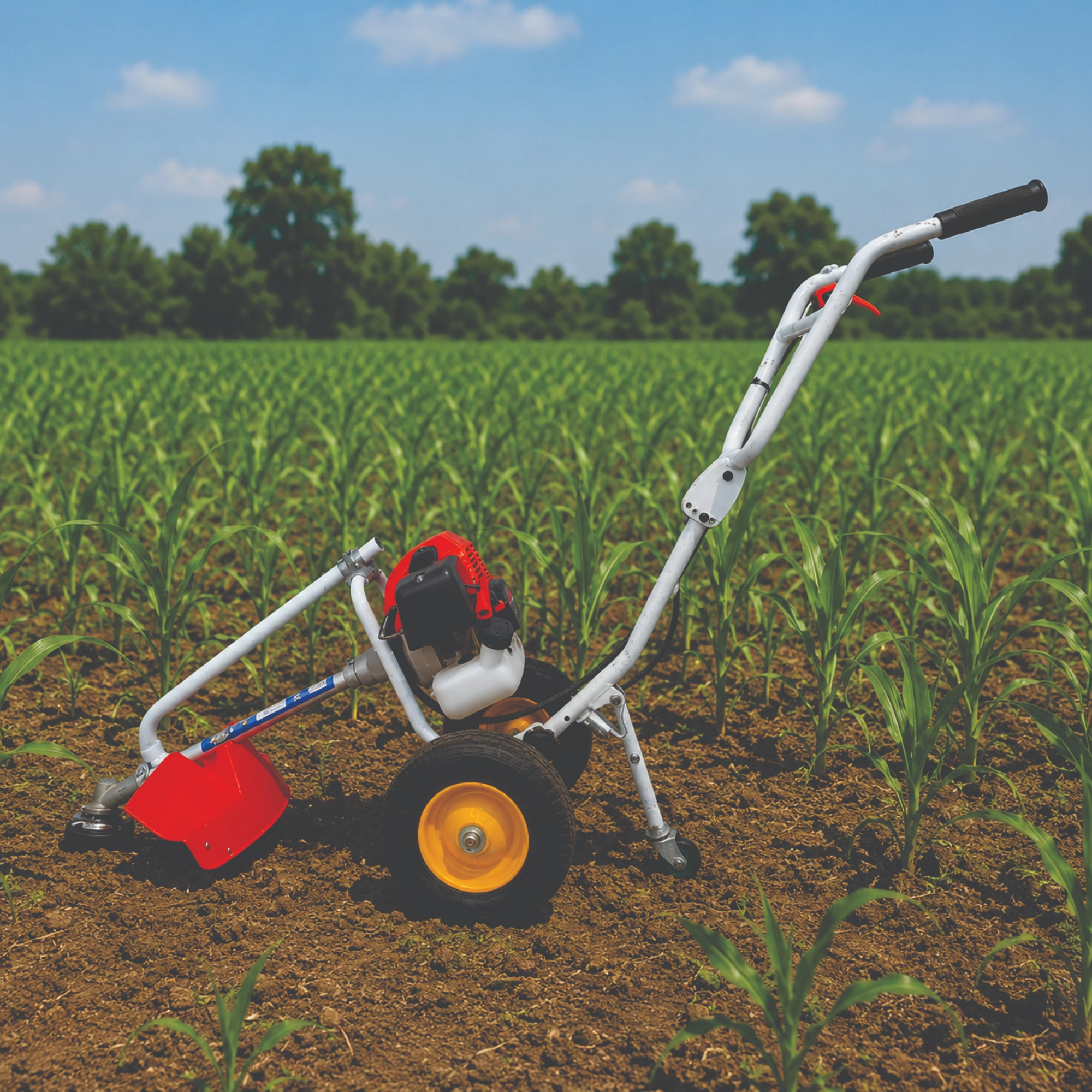 FARMIC FC-TBC-520 Trolley type Brush Cutter | 52cc Petrol Engine