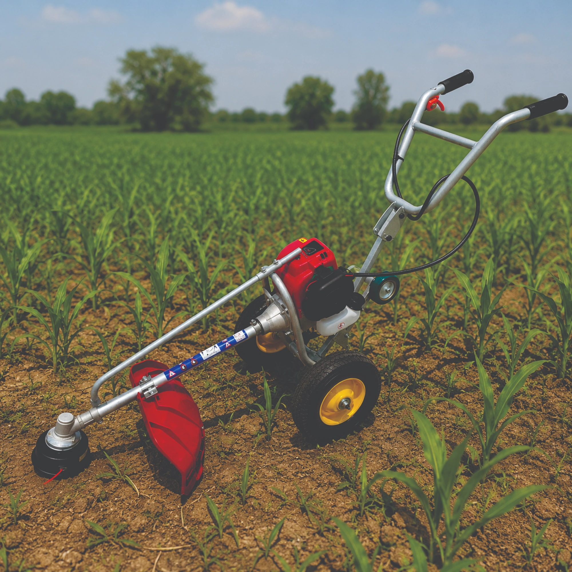 FARMIC FC-TBC-35 Trolley type Brush Cutter | 35cc Petrol Engine