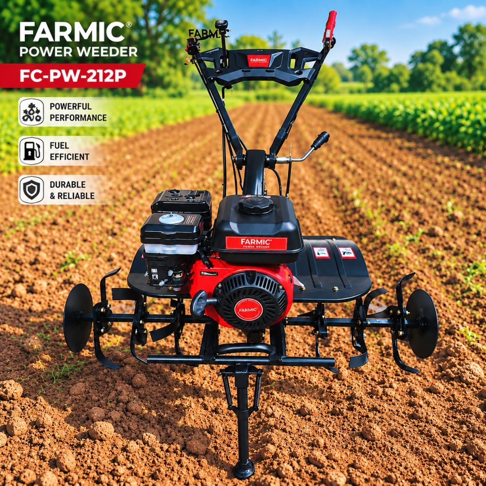 FARMIC - 7 HP Power Weeder for Weeding and Tilling   FC-PW-212P