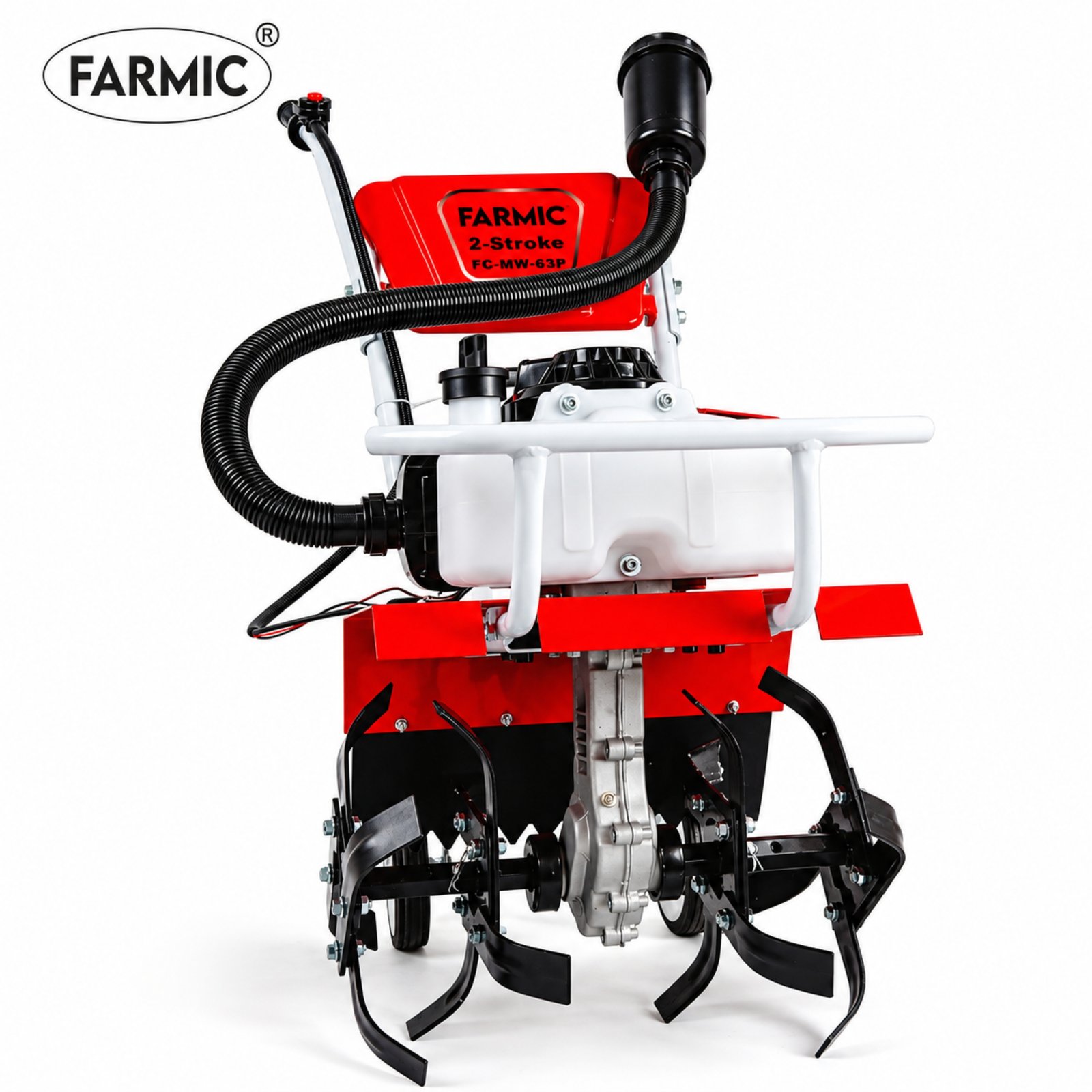 FARMIC Mini Power Tiller Machine - 63cc Petrol Engine for Easy Tilling FC-MW-63P